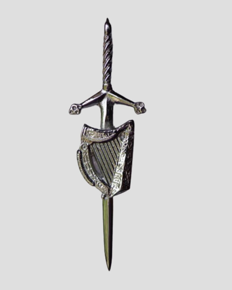 Harp Kilt Pin Silver